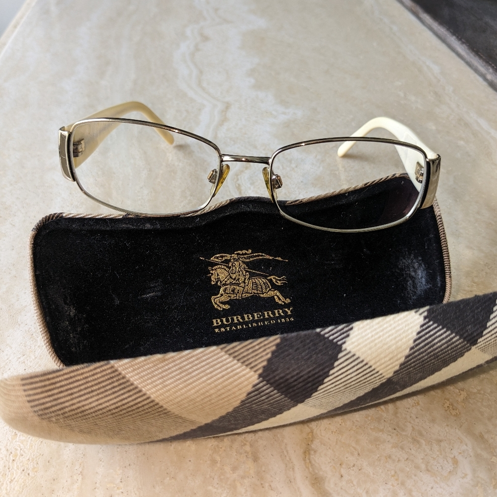 Burberry Glasses Cream/Gold Gems
